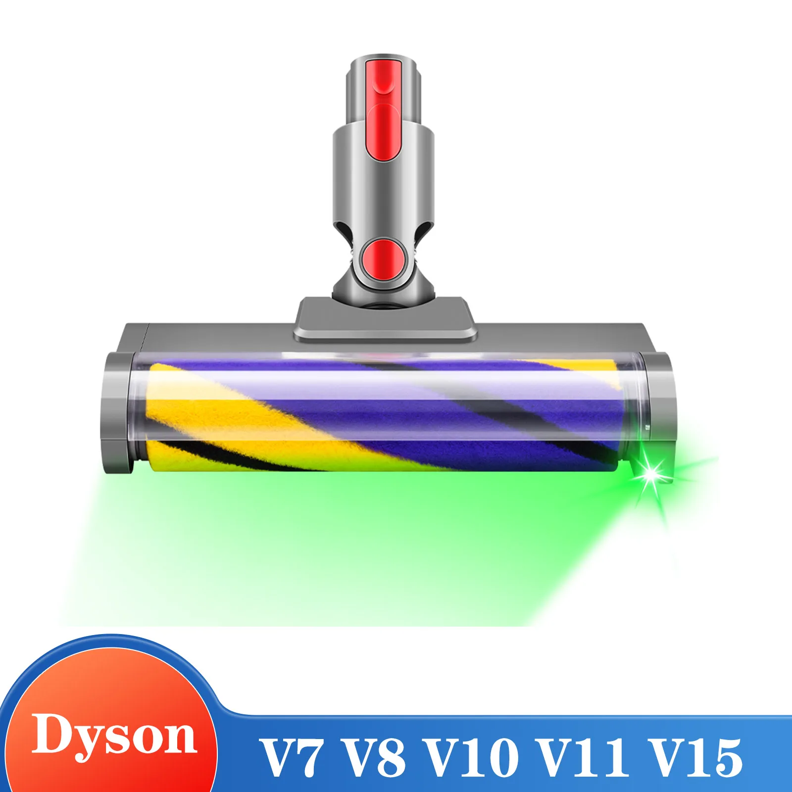Neueste Rollenbürstenkopfdüsen für Dyson V7 V8 V10 V11 V15 Saugkopf LED-Bodenbürstenzubehör Image