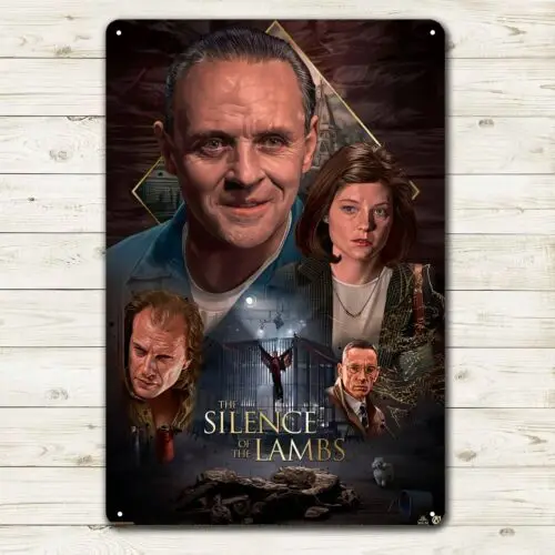 Y1, The Silence of Lambs Film-Metallplakat-Blechschild – 20 x 30 cm große Sammelplatte
