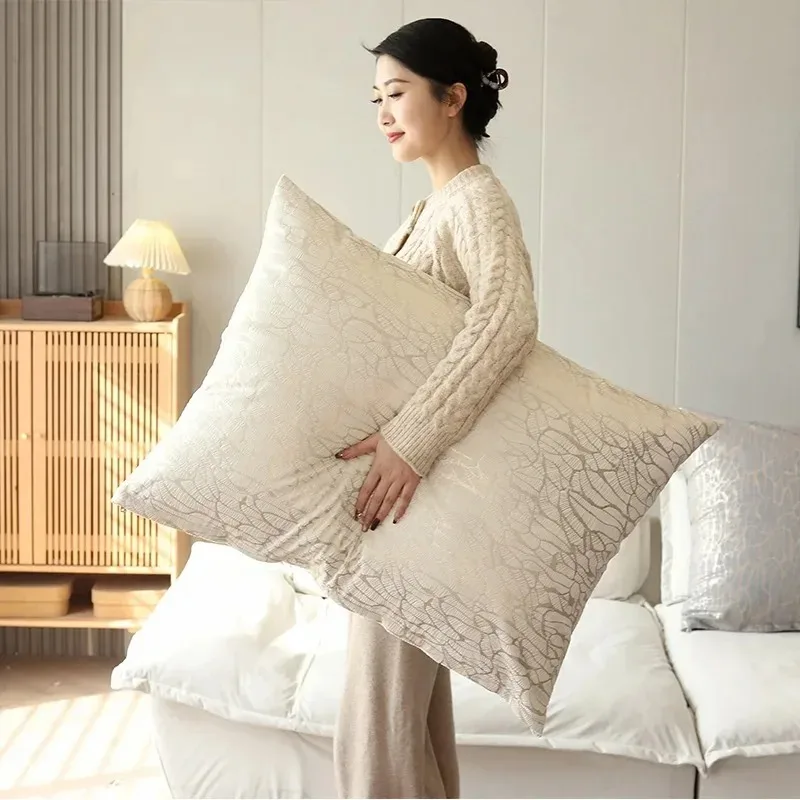 Großer rechteckiger Überwurf-Kissenbezug, großes Kissen für Wohnzimmer, Sofa, Kopfteil, großer Rückenlehnenbezug 90 cm Image