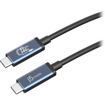 j5create 240W USB-C Male to Male Cable (2.6') JUC29L08