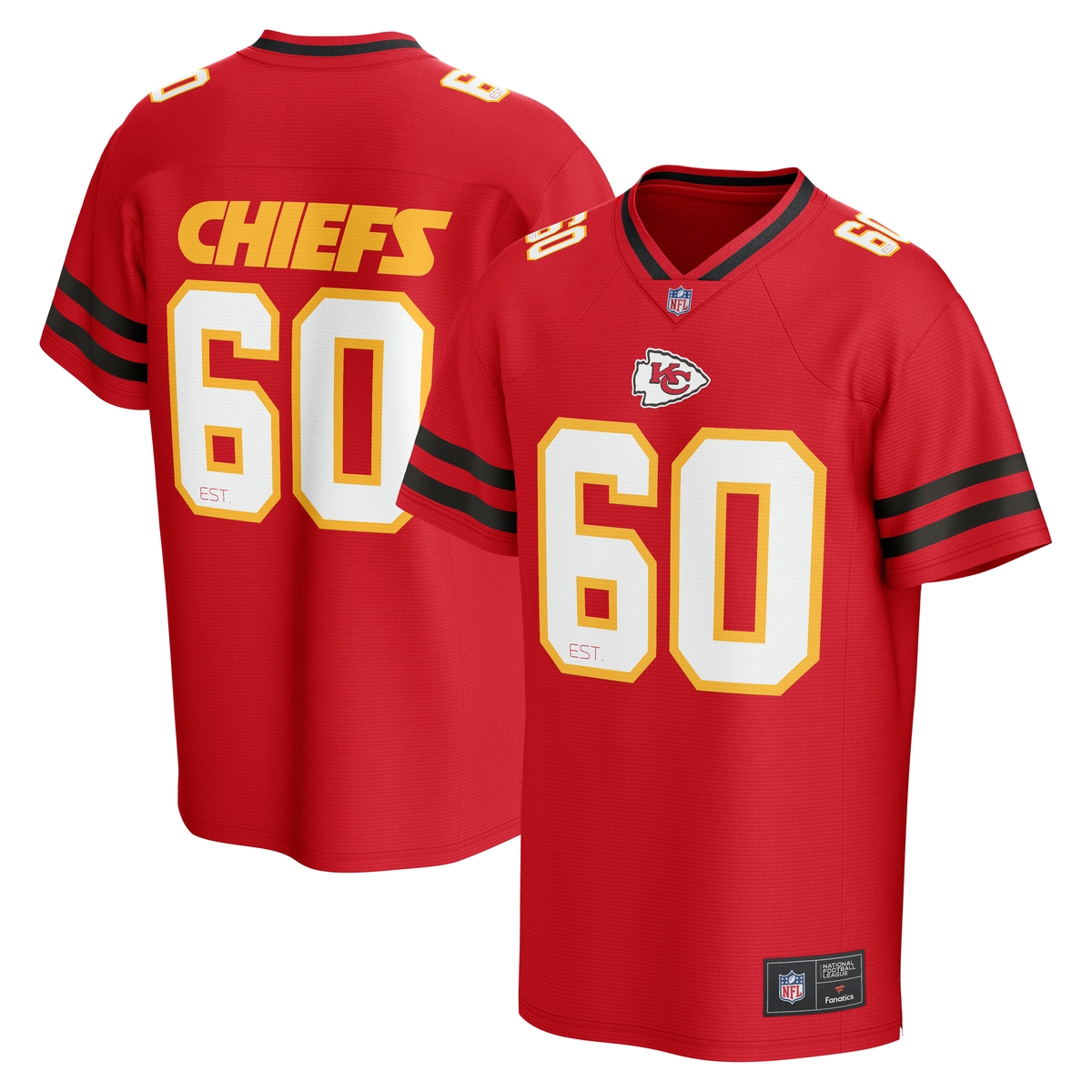 Footballtrikot FANATICS "Fanatics Trikot Kansas City Chiefs NFL Core Foundation", Herren, Gr. XXL, rot, 100% Polyester, Trikots