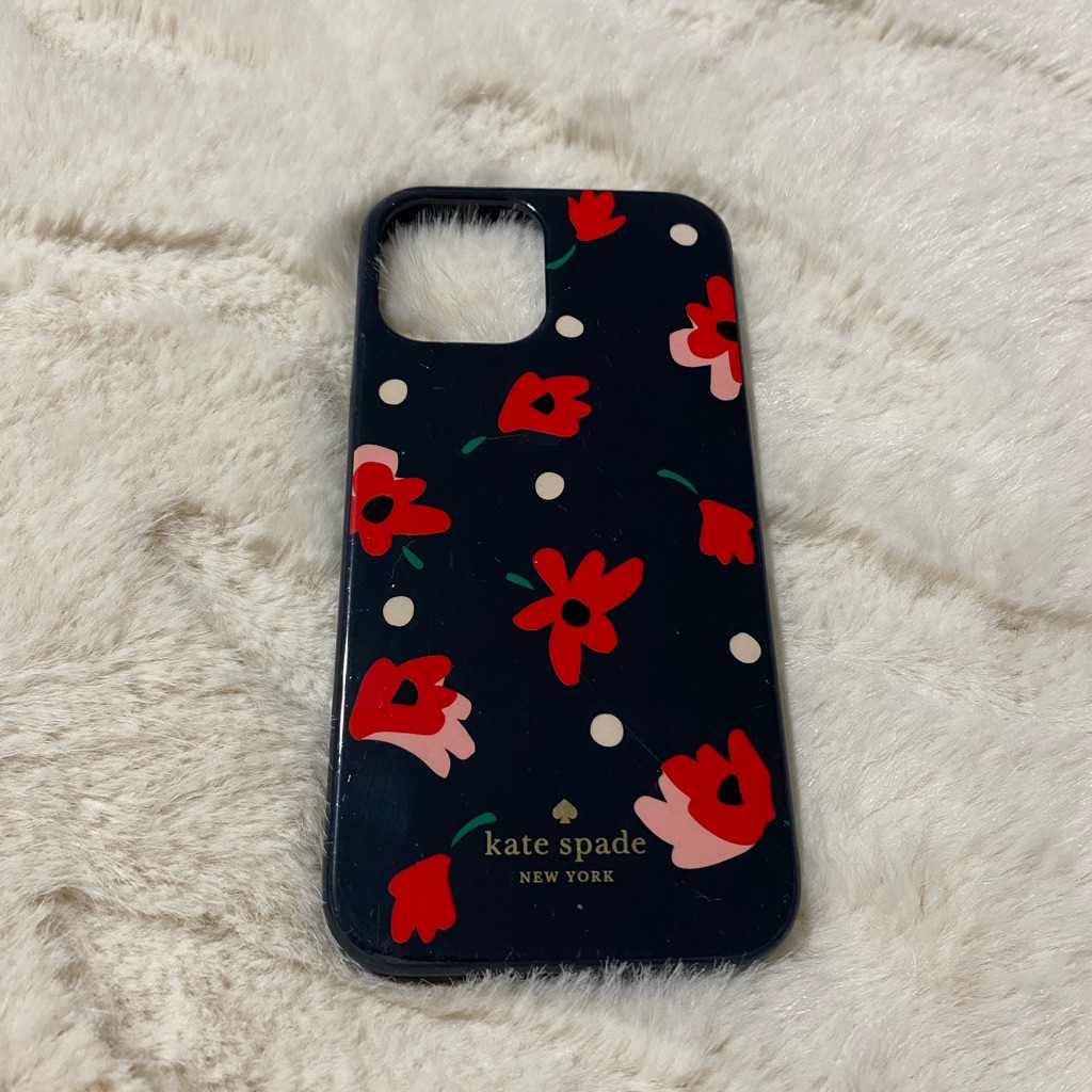 Kate Spade Cell Phones & Accessories | Kate Spade Navy And Red Floral Phone Case | Color: Black/Red | Size: Os