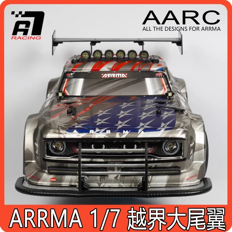 ARRMA INFRACTION/FELONY V2 6S 1/7 On-Road Rc Auto Kohlefaser Front Splitter Seitenschweller und Heckflügel Kit Modifikationsteile Image