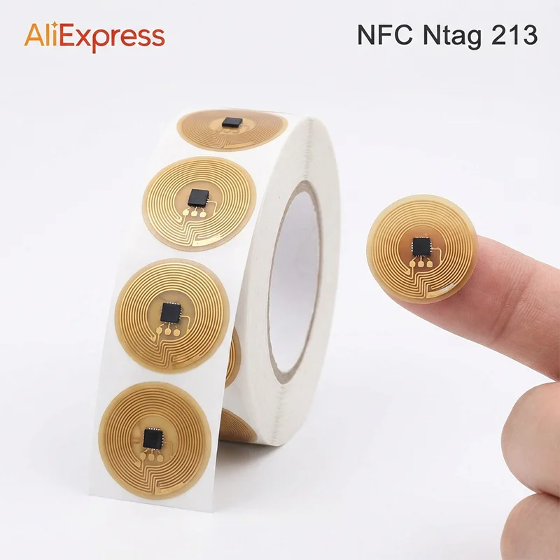 20 mm Mini-NFC-Tag-Aufkleber, 13,56 MHz, Ntag213, FPC-Etikett, 144 Bytes, programmierbarer Chip, Anti-Metall, 13,56 MHz, RFID-Zugangskontrollsystem Image