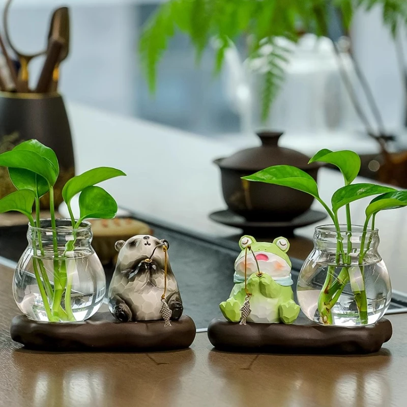 Ästhetische Raumdekoration Hydrokulturvasen Harz Luxus Restaurantvasen Fortschrittliches Büro Nordic Haus & Garten Dekorationen Lshp Image