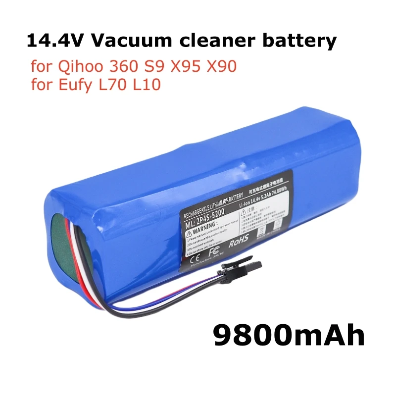 14,4 V 6800 mAh Geeignet für Qihoo 360 Roboter-Staubsauger S9 X90 X95 L70 L10 Zubehör Ersatz-Akku Image