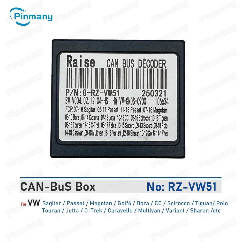 Autoradio CAN Bus Adapter RZ-VW51 für Volkswagen Sagitar Passat Magotan Golf6 Bora VW CC Scirocco Tiguan Polo Touran Jetta Image