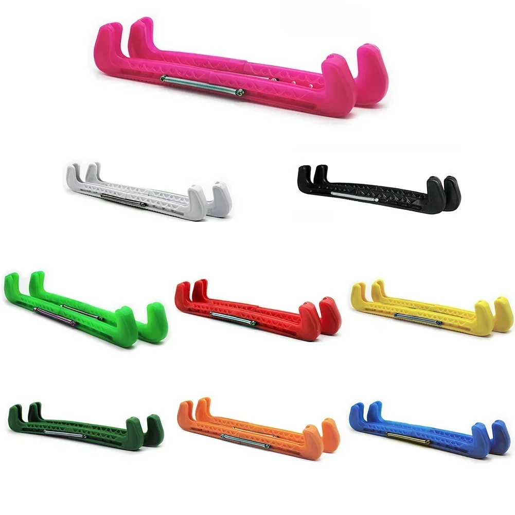 Ice Skate Blade Covers Ice Skate Guards Hockey Skates Einstellbare schützende Kunststoff Winter Skate Board Zubehör