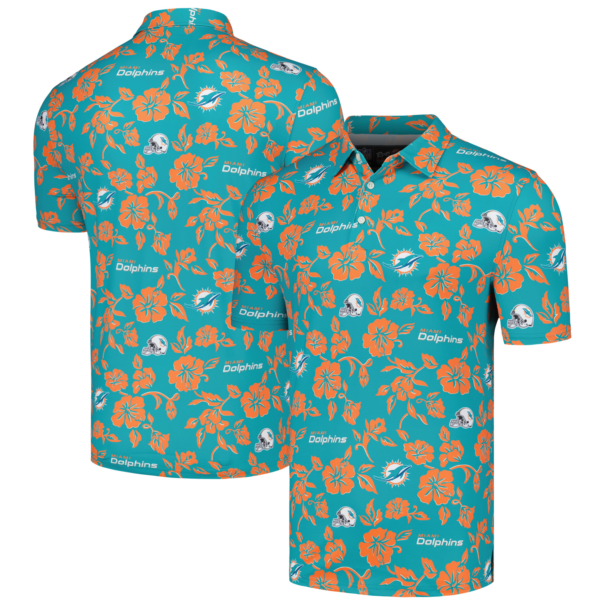 Reyn Spooner Aqua Miami Dolphins Pua Performance Polo für Herren Image