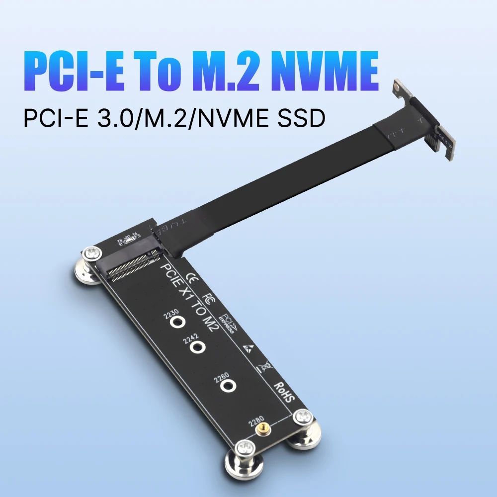 PCI-E X1 auf M.2 NVME Verlängerungskabel PCIE Konverter SSD Adapter Board 10CM Unterstützung 2230/2242/2260/2280 Image