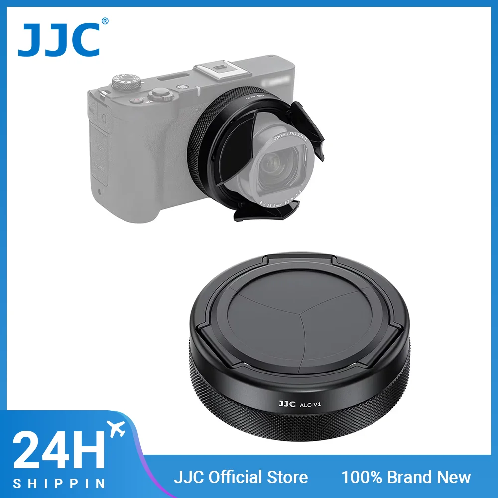 JJC Auto-Objektivdeckel-Abdeckung für Canon PowerShot V1 Vlog, Kamera-Drehung zum Öffnen und Schließen, kratzfest, staubdicht, Objektivdeckel Image