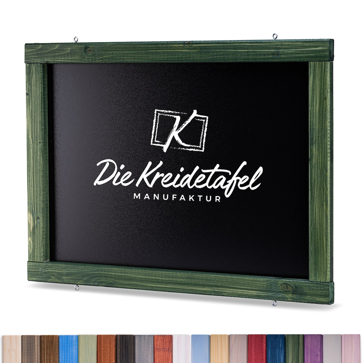 Die Kreidetafel Manufaktur Kreidetafel mit Holzrahmen / Grün 150x60cm Image