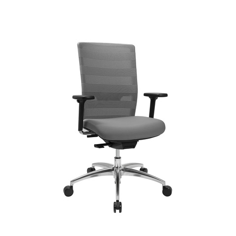 Topstar Drehstuhl SITNESS AIRWORK mit Armlehnen, aluminium/grau Image