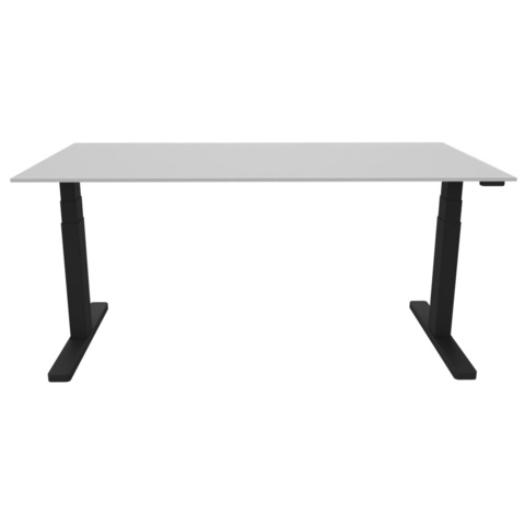 Schreibtisch elektrisch höhenverstellbar, 180x80cm, grau/schwarz Image