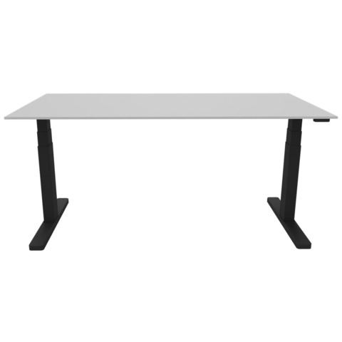 Schreibtisch elektrisch höhenverstellbar, 160x80cm, grau/schwarz Image