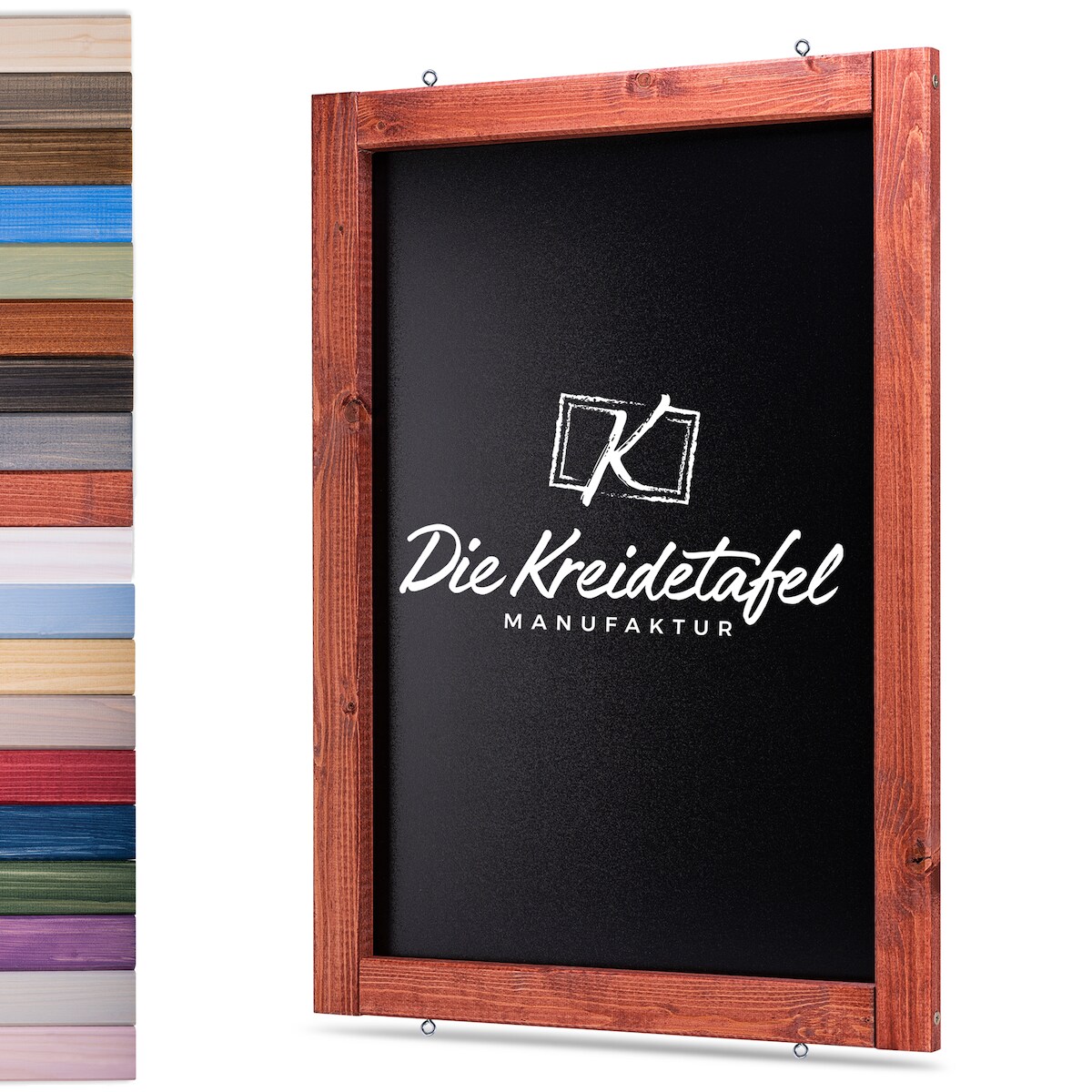 Die Kreidetafel Manufaktur Kreidetafel mit Holzrahmen / Mahagoni 60x150cm Image