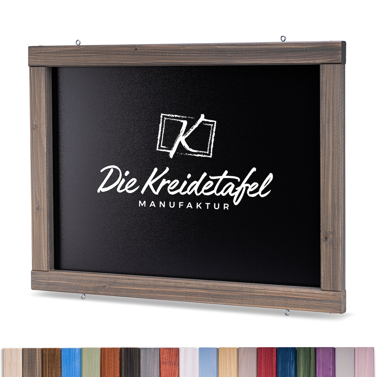 Die Kreidetafel Manufaktur Kreidetafel mit Holzrahmen / Landhausgrau 150x60cm Image