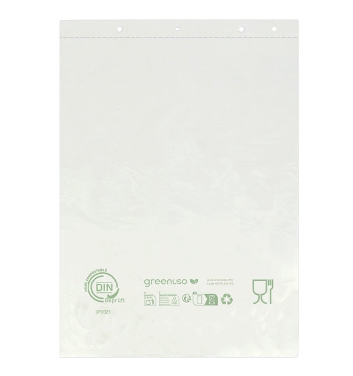 Greenuso MONOUSO - Flachbeutel Markt Block Home Compost “Classic” 30x40cm 12µm (2.000 Stück) Image