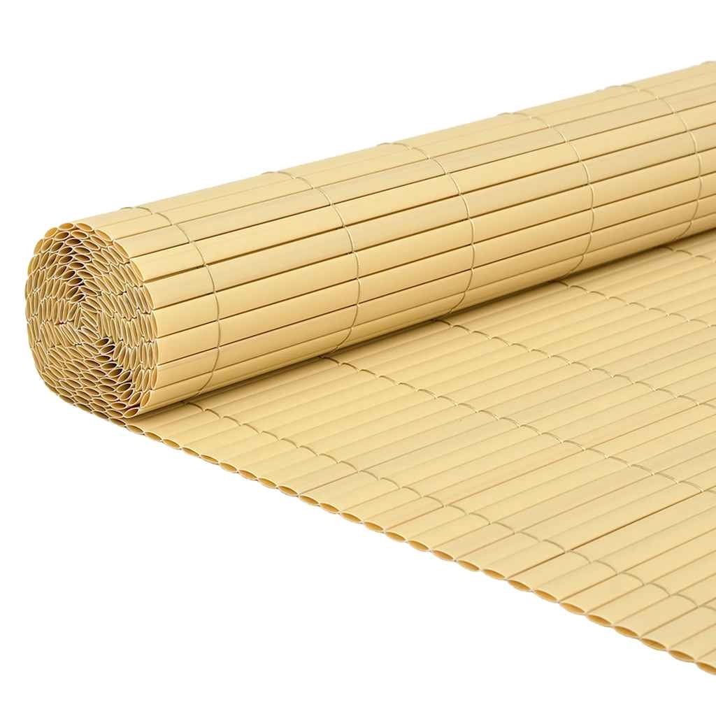 vidaXL Gartenzaun Doppelseitig Gelb 1,8x3 m PVC Image