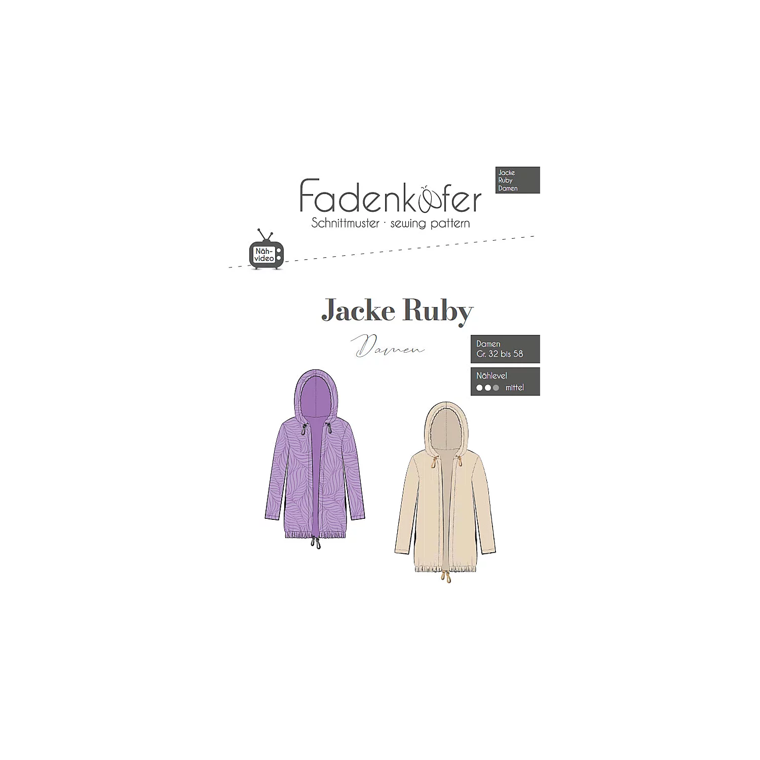 Fadenkäfer Schnitt Jacke Ruby für Damen Image