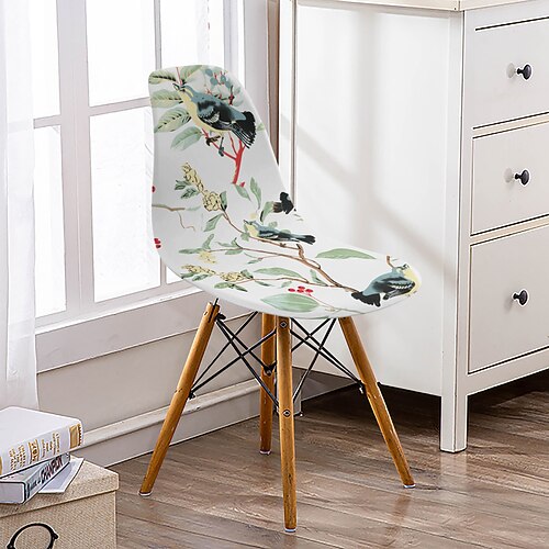 1/2/4/6 Stück bedruckte Schalenstuhlbezüge, Stretch-Überzüge für Esszimmer, Zuhause, Hotel, geometrische Muster, Polyester-Überzüge Image