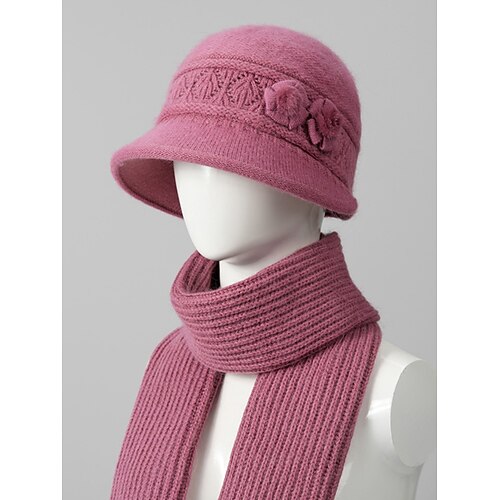 Strickmütze und Schal-Set für Damen – in verschiedenen Farben erhältlich, kuschelig und stylisch für Winter, Freizeit und Outdoor-Aktivitäten Image