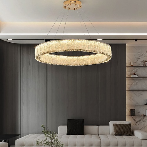 Luxuriöse Kristall-Pendelleuchten, LED-Beleuchtung für Wohn- und Esszimmer in Villen, Kronleuchter, Hängeleuchten für den Innenbereich, ideal für Wohnzimmer Image