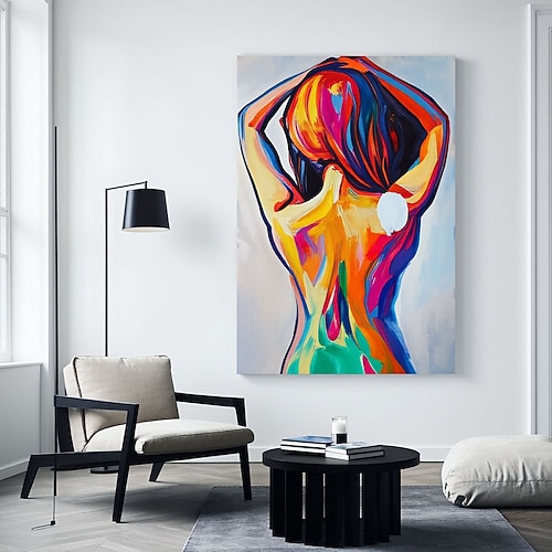 Ölgemälde, handgemalt, abstrakt, Akt einer Frau, Leinwandbild, sexy Körperkunst, Leinwandbild, Sex-Lady, nackter Rücken, Poster, Wandkunst, Bilder, moderne Schlafzimmer-Wohndekoration Image