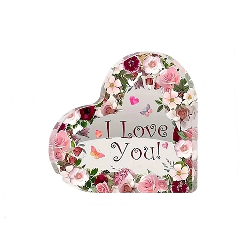 Herzförmiges Logo-Ornament, Valentinstagsgeschenk, Geschenk für den Partner, für Schlafzimmer, Büro oder Schreibtisch Image