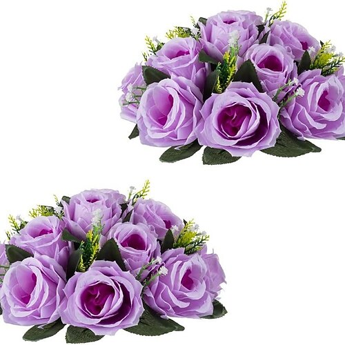 Künstliche Rosenkugel für Hochzeiten, halbkreisförmige, naturgetreue Kunstrosen für Hochzeiten, Verlobungen, Zuhause, Partys, Valentinstag und Muttertag saisonale Dekorationen Image