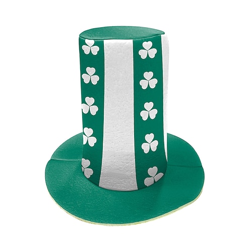 St. Patrick 2026 Kobold Glückliche Iren Karneval Hut Zylinder Neuheit Lustig Erwachsene Unisex St. Patrick's Day Lässig Party Einfaches Karnevalskostüm Verkleiden Image