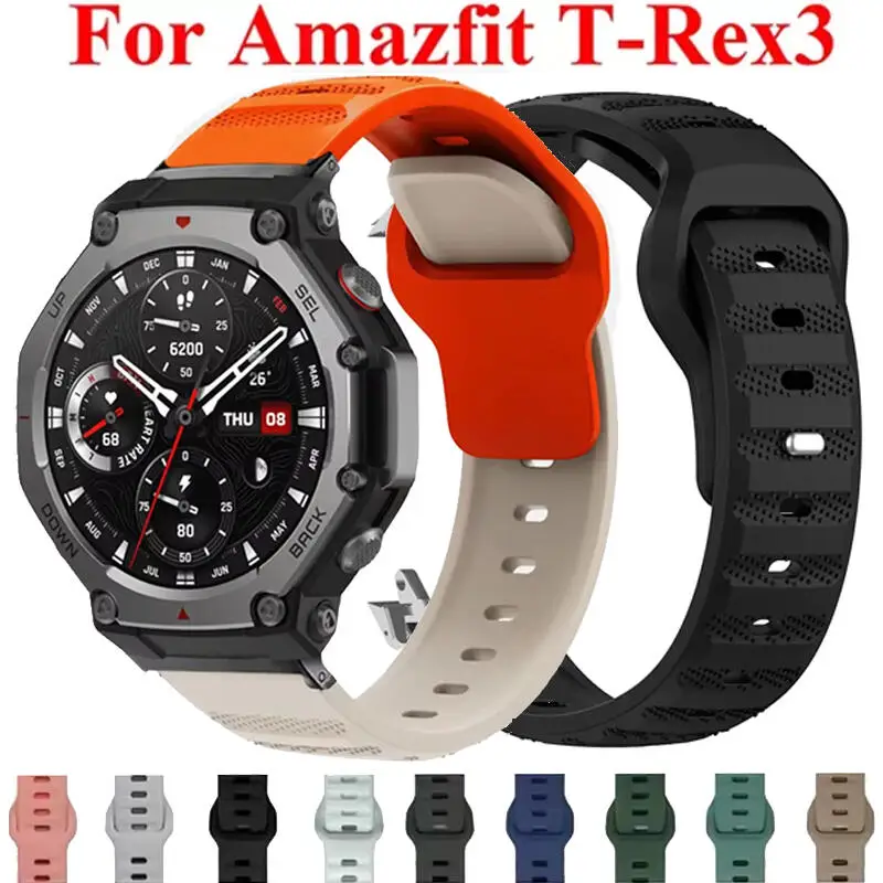 Für Huami Amazfit T-rex 3 Silikon Armband Austauschbare Armband Armband Smart Uhr Gürtel Zubehör Für Amazfit T-rex 3 Correa Image