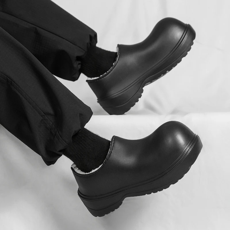 Männer Frauen Baumwolle Hausschuhe Garten Clogs Warme Wasserdichte Chef Schuhe Strand Sandale Hausschuhe Für Haustier Männliche Arbeiter Outdoor Baumwolle Schuhe