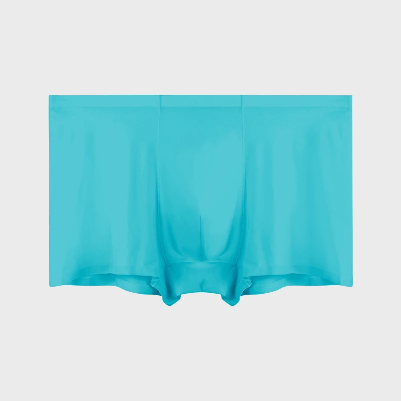 Herrenunterwäsche Großhandel Eisseide Nahtlose Boxershorts Antibakteriell Atmungsaktiv Sport Sommer Dünne Bequeme Boxershorts Image