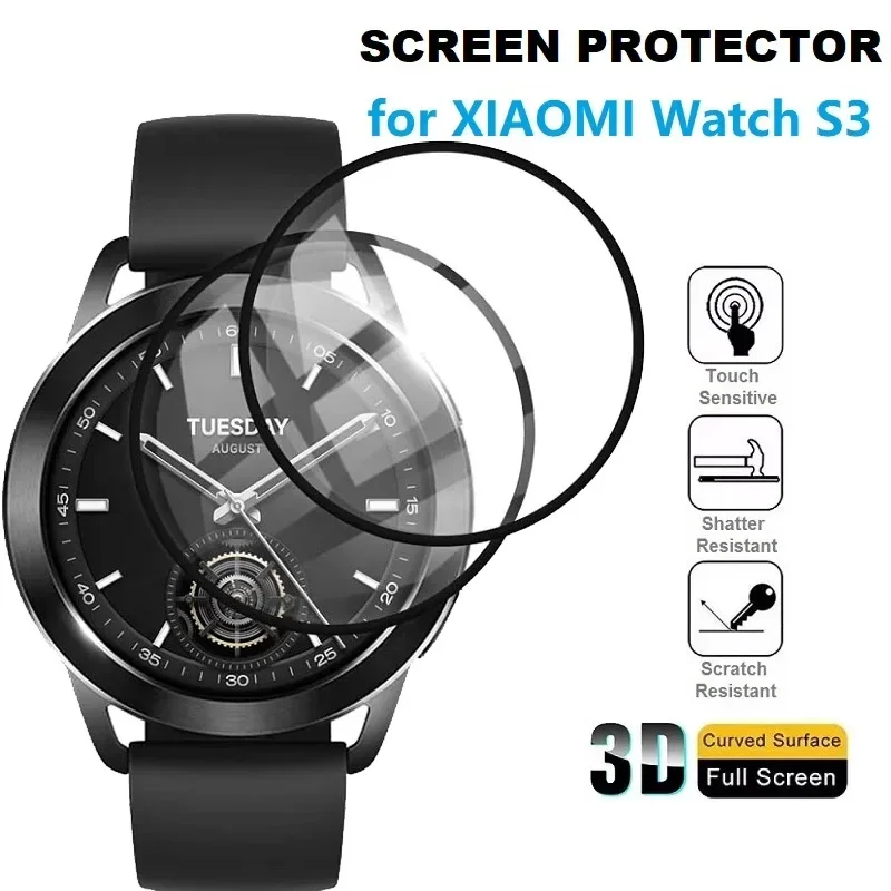 1-3PCS Für Xiaomi Mi Uhr S3 HD Screen Protector Anti-scratch Weiche TPU Filme Für Xiaomi uhr S3 Smartwatch 3D Gebogene Schutz Image