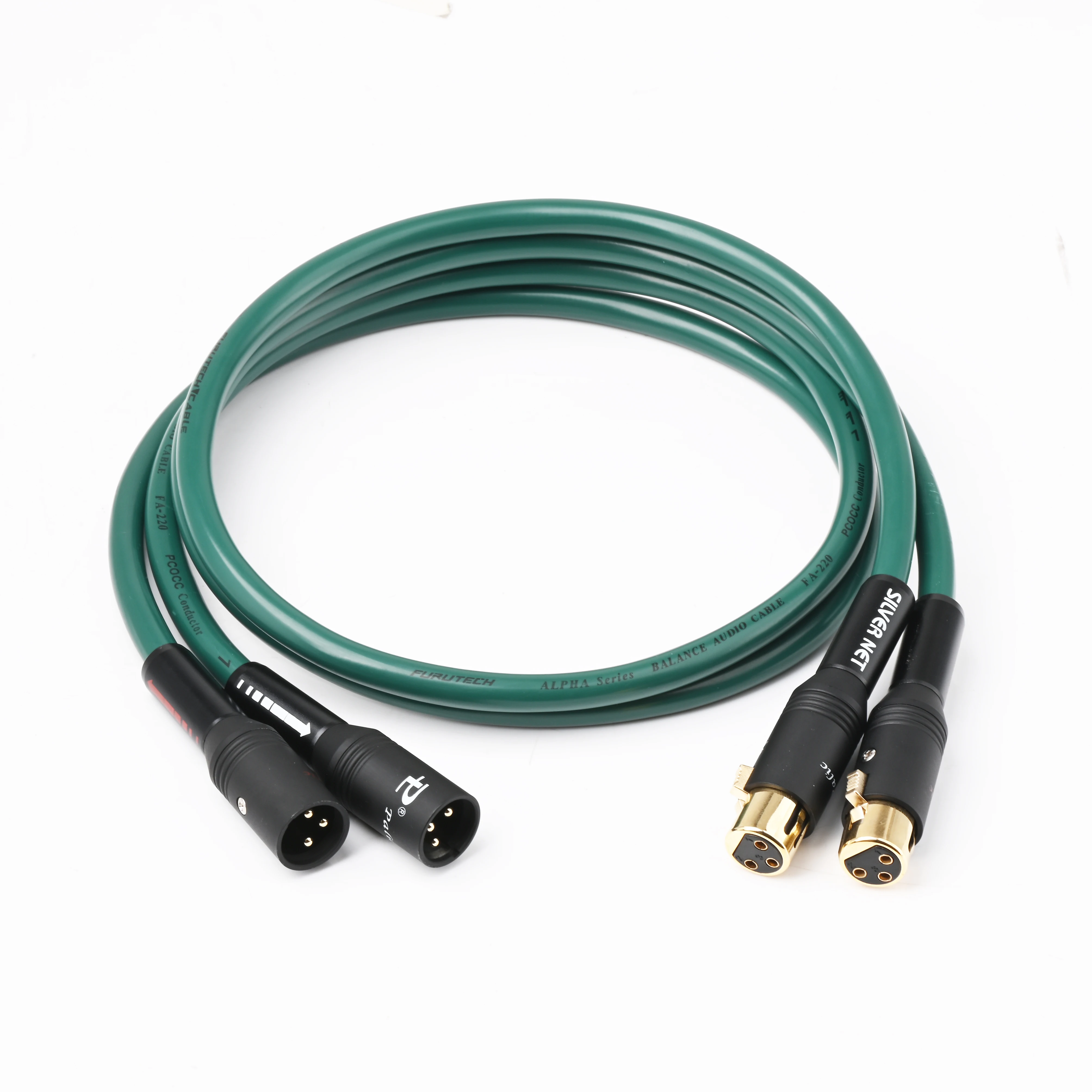 ATAUDIO HiFi XLR Audiokabel 7N OCC 2-adrig mit Abschirmung Hi-End Noise-Free 2XLR Stecker auf 2XLR Buchse Kabel für Mixer Mikrofon Image