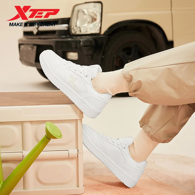 Xtep Skateboard-Schuhe für Damen, Street-Style, Freizeit, wasserdicht, verschleißfest, Haltbarkeit, modische Freizeitschuhe 876318310037