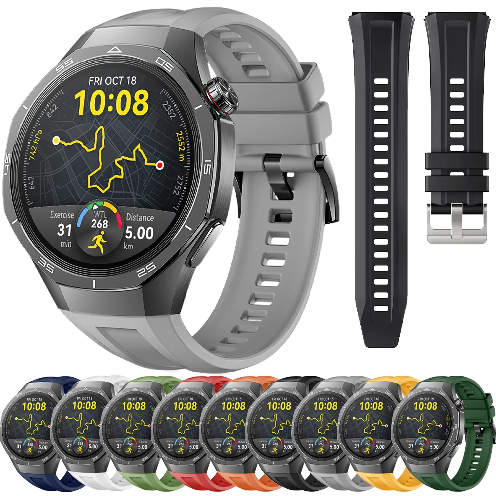 Silikon Offizielles Armband Für Huawei Uhr GT 5 Pro 46mm Weiche Sport Armband Für Huawei Uhr GT5 Pro 46mm Armbanduhr Band Correa Image