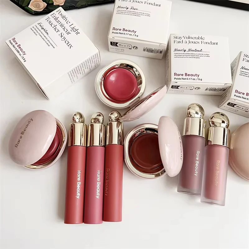 Rare Beauty Melting Cream Blush Makeup Matte Pearlescent Texture Glitter Blush Highlighter Bright nähren spenden Lipgloss Image