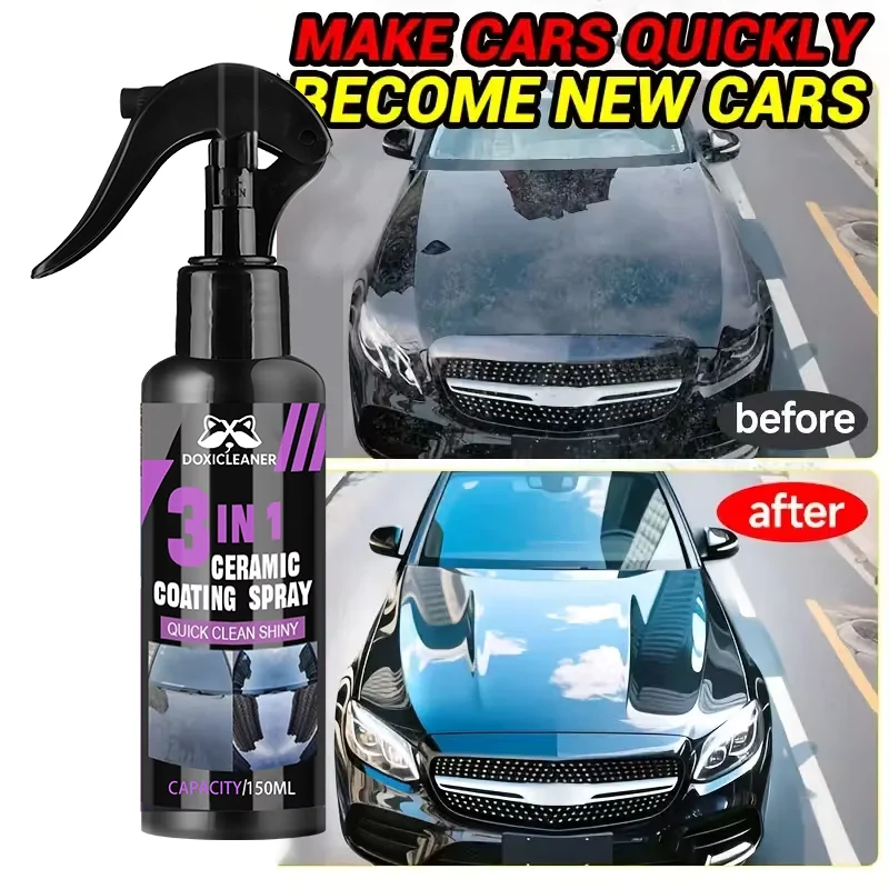 Sopami Nano Keramik-Autobeschichtungsspray, 3-in-1, hochwertiges, kratzfestes, glänzendes Finish für alle Autolackarten Image