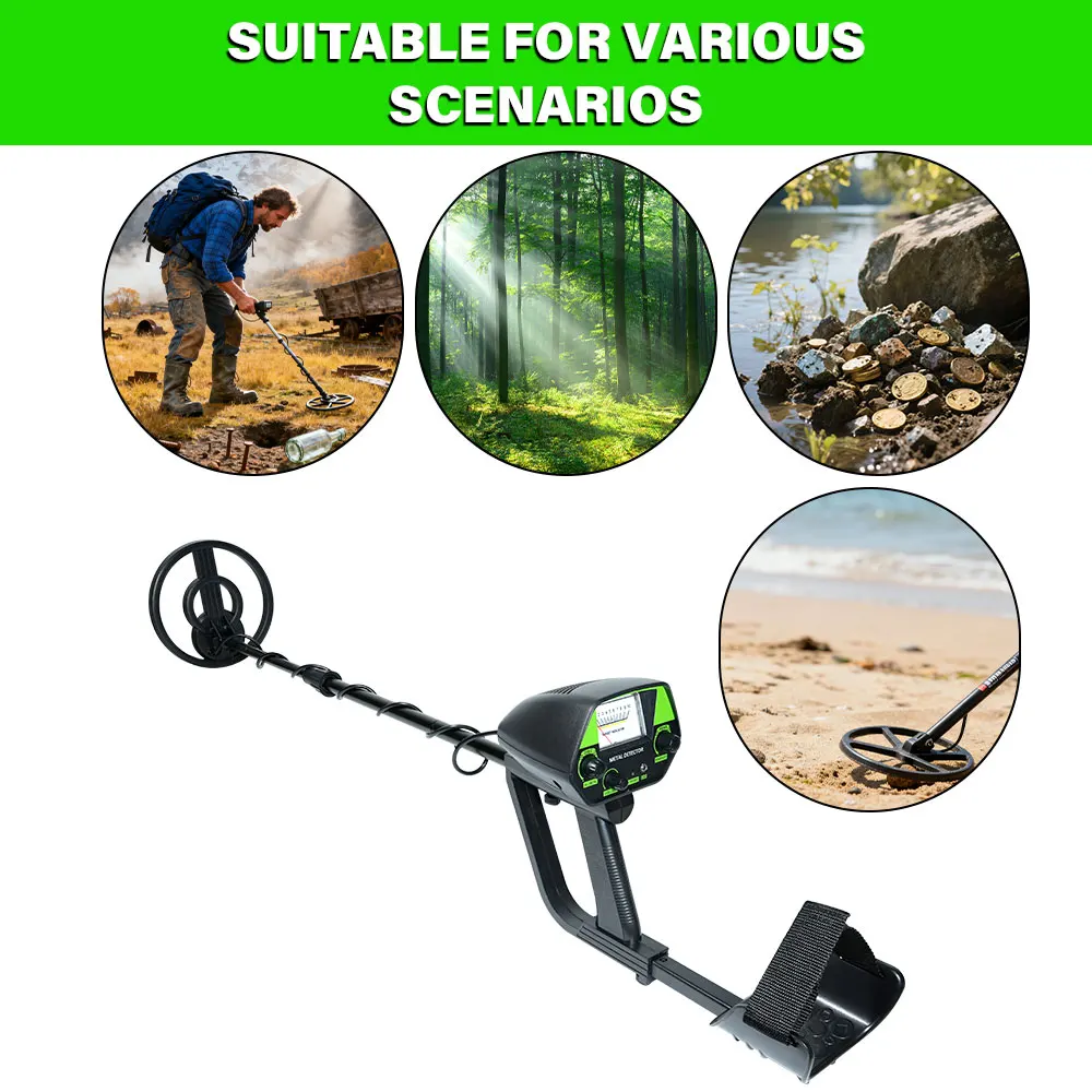 Unterirdischer Metalldetektor MD5090 IP68 Wasserdichte Suchspulenschätze Leichte Golddetektor-Finder für Erwachsene und Kinder Image
