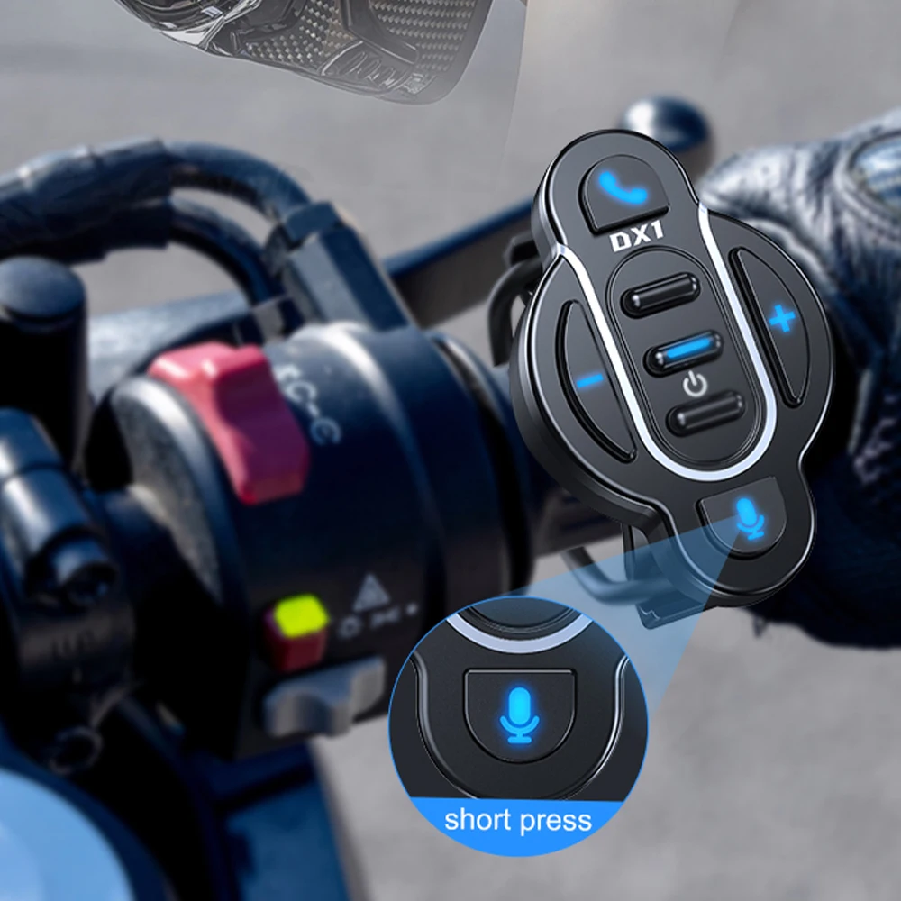 Bluetooth 5.4 Fernbedienung Motorrad Fahrrad Lenker Medien Controller Sprachassistent Drahtloser Anruf Wasserdichter Musik-Player Image