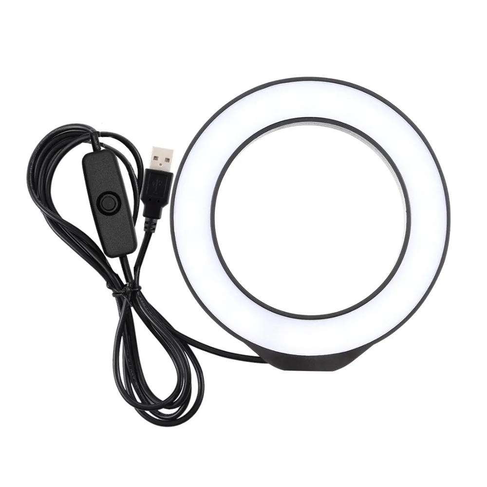 12cm Ring Licht USB Weiß Licht LED Selfie Ring Licht Fotografie Foto Studio Schießen Licht Blogger Vlogging Youtube Video licht