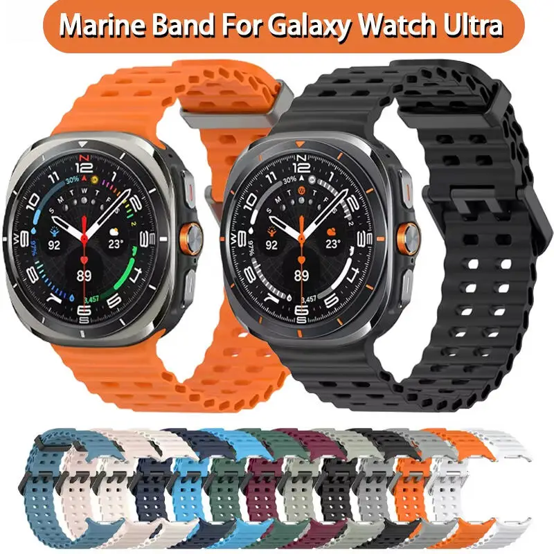 Silikonarmband für Samsung Galaxy Watch Ultra 47 mm, austauschbares Sportarmband, Smart-Armband für Galaxy Ultra 47 mm Correa-Gürtel Image