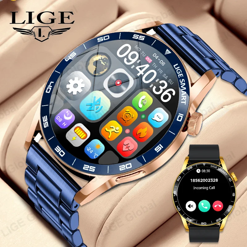 LIGE 2025 Neue Stimme Aufruf Smart Uhr Sport Gesundheit Überwachung Männer Frauen 1,38 "HD Bluetooth Smartwatch Geschenk Für Android IOS Image