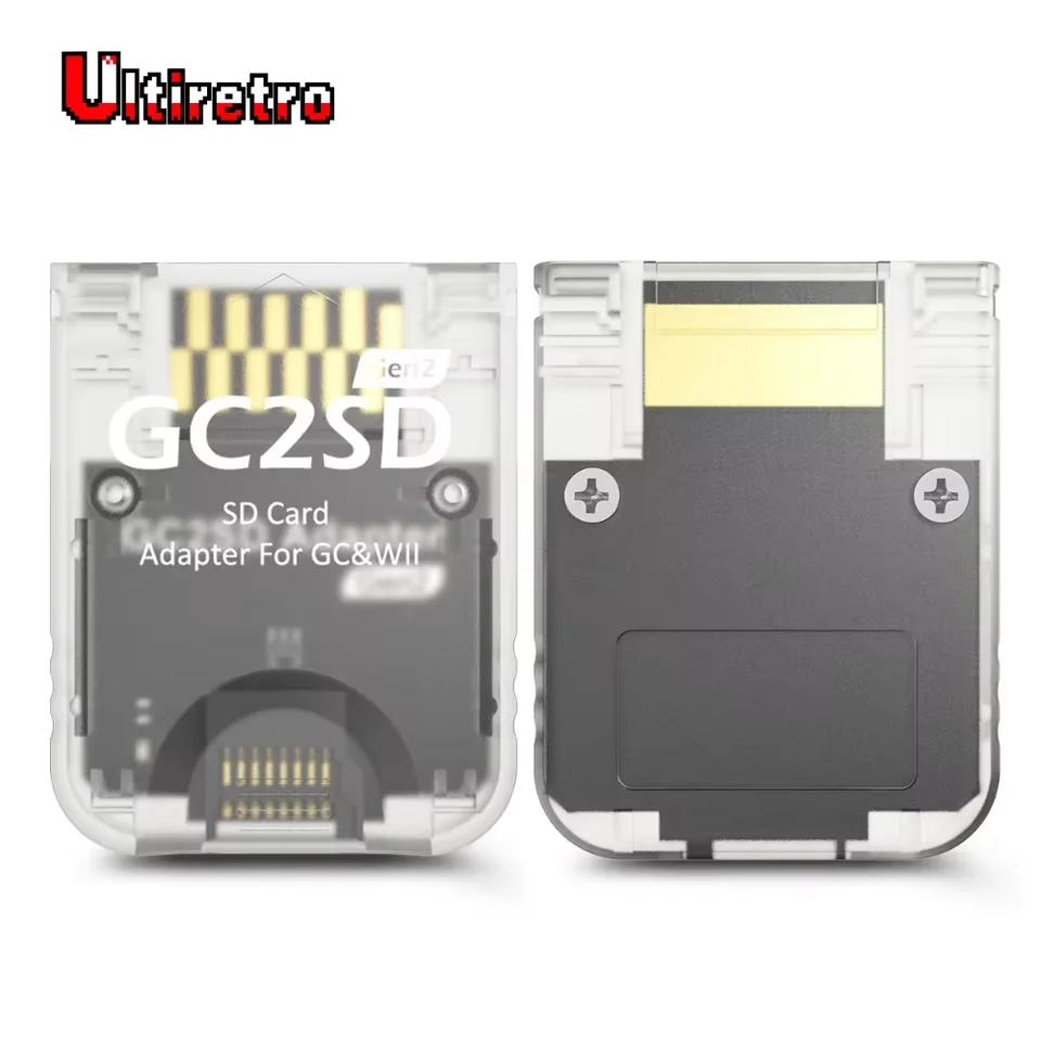 GC2SD Gen2 TF-Kartenleser-Adapter, Plug-and-Play-Speicherkartenleser, Micro-SD-Kartenadapter für alle NGC GameCube und Wii-Spielekonsole Image