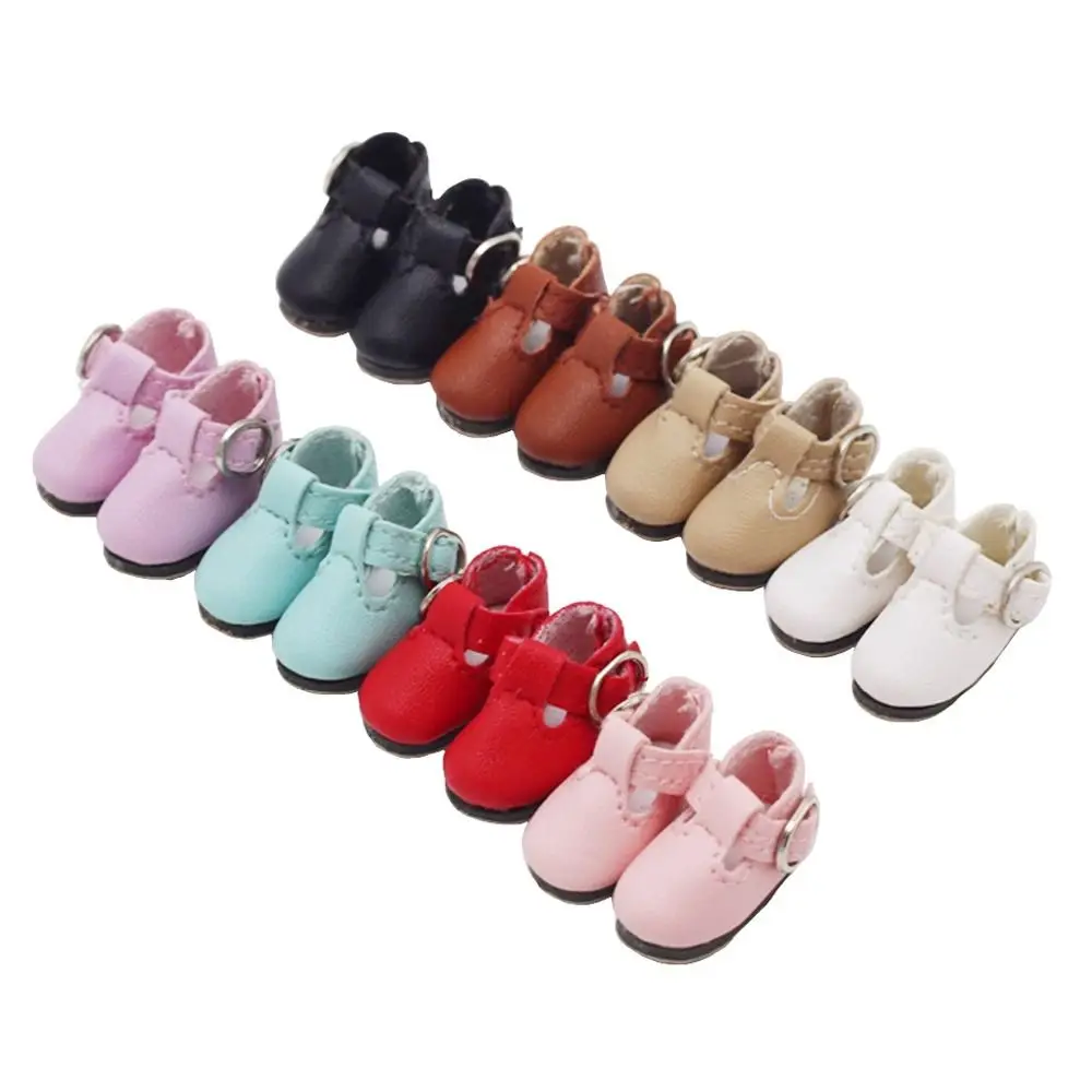 2,8 cm * 1,2 cm BJD Puppenschuhe Mini Größe PU Leder Puppe Lederschuhe Mehrfarbig Modedesign Puppenstiefel DIY Puppen
