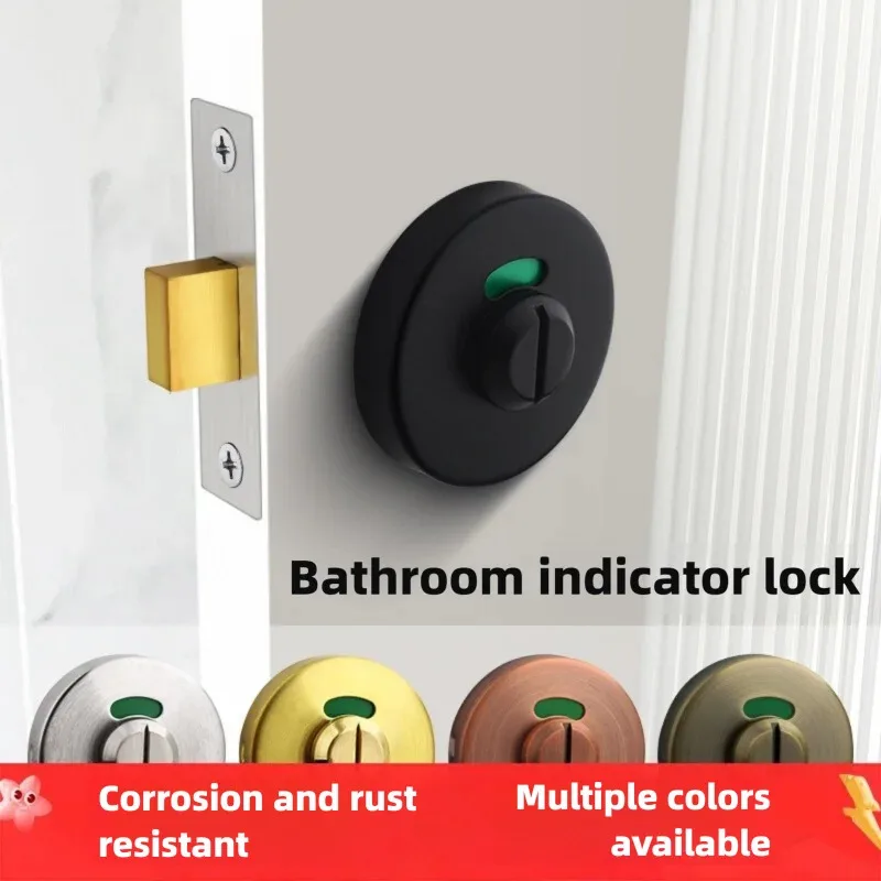 Anzeige Türschloss Öffentliche Toilette WC Hardware Riegelriegel für Badezimmer Edelstahl Riegel Büro Ankleidezimmer Image