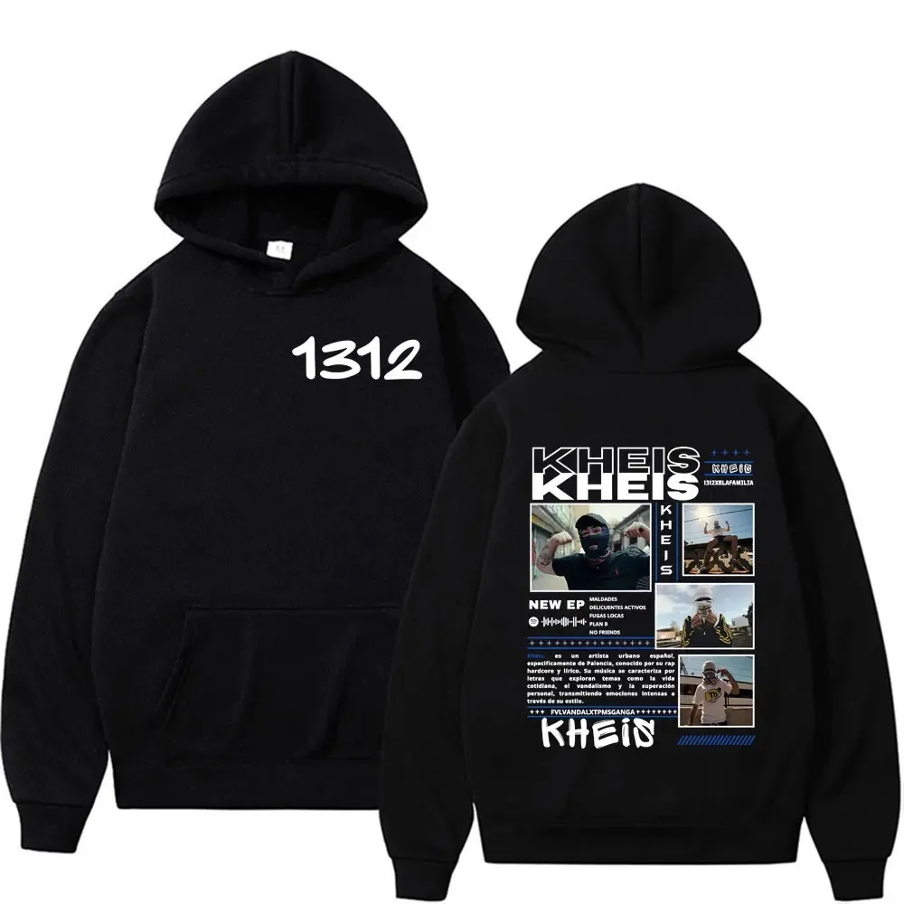 Hip Pop Retro Ästhetisches Sweatshirt Rapper KHEIS 1312 Xrlafamilias Album Tour Hoodie Mode Bedrucktes Sweatshirt Fans Geschenk Unisex Image