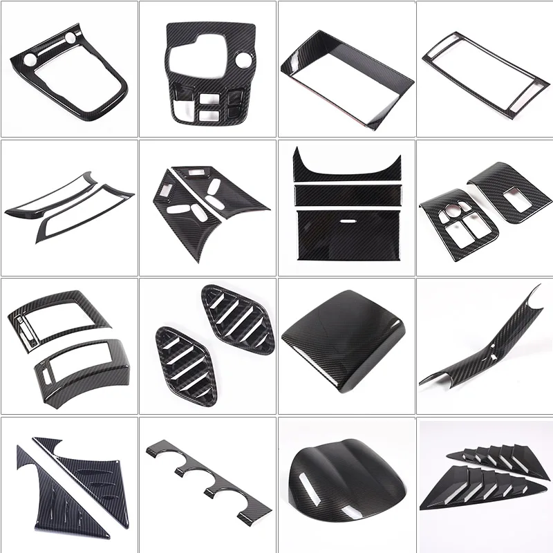 ABS fibra di carbonio per Jaguar F-TYPE 2013-2024 modifica interna controllo centrale adesivi decorativi accessori per auto